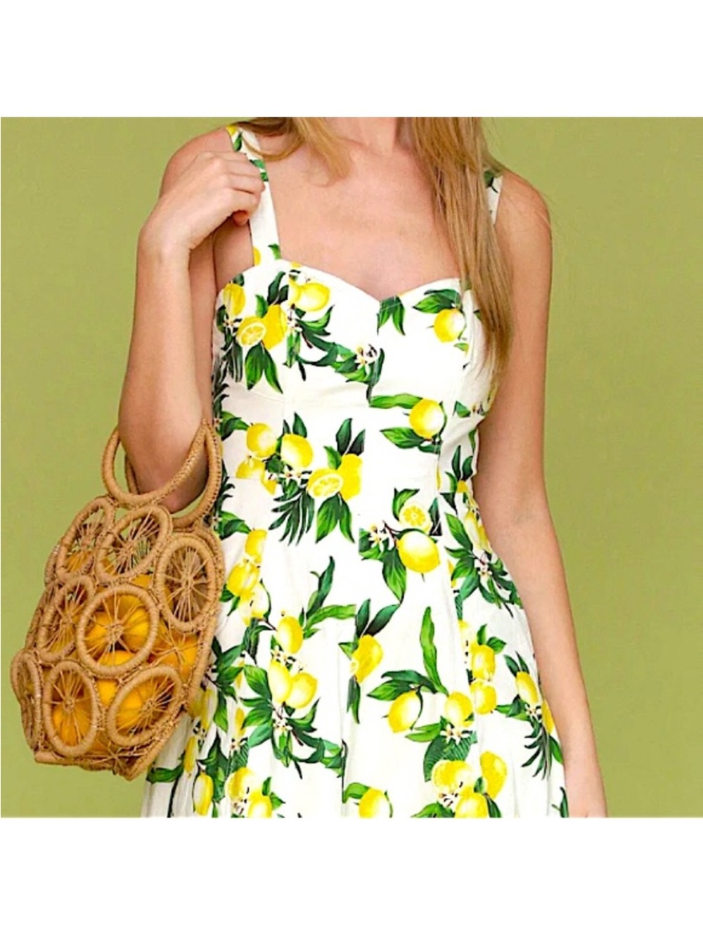 Avec Les Filles Lemon Print Midi Dress - Picture 15 of 16